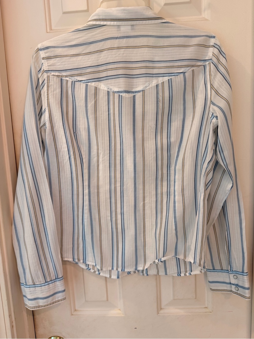 Abercrombie & Fitch western cut cotton shirt with snaps, long sleeve, Sz S - Picture 9 of 14